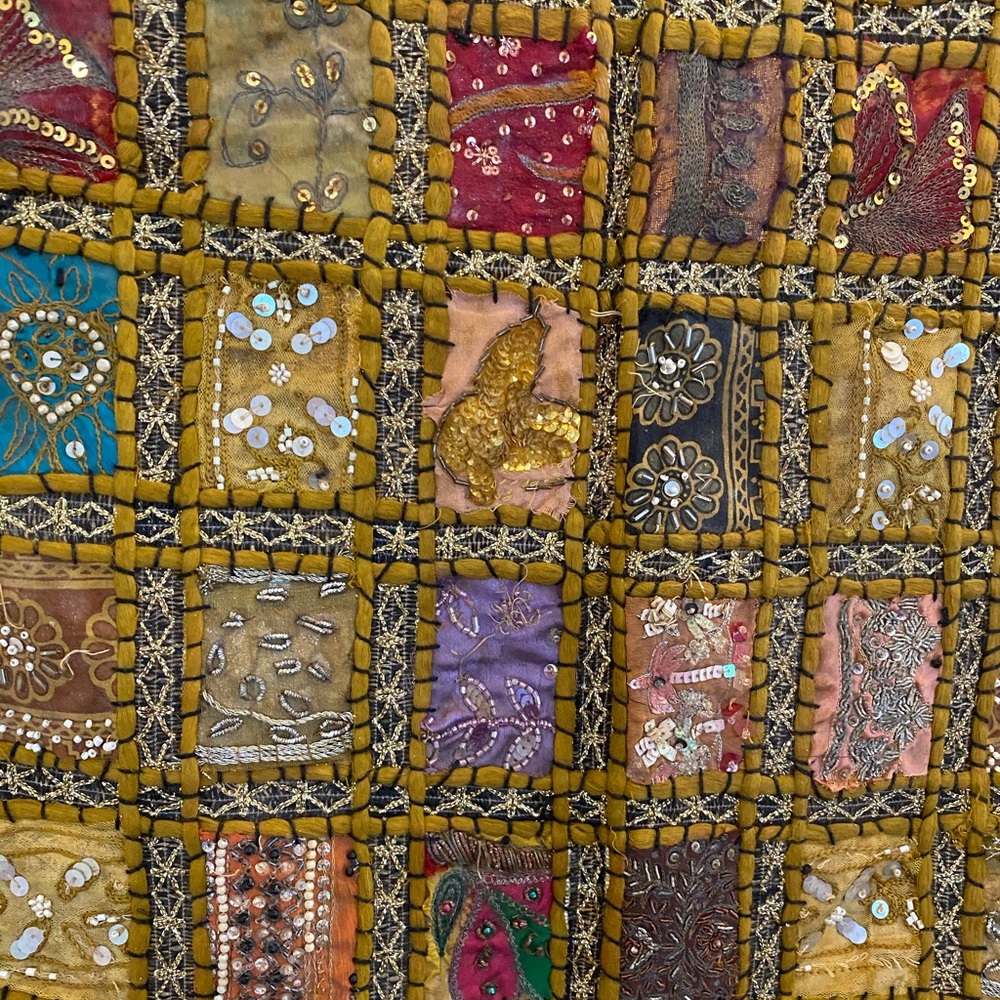 Beaded wall hanging/bed runner